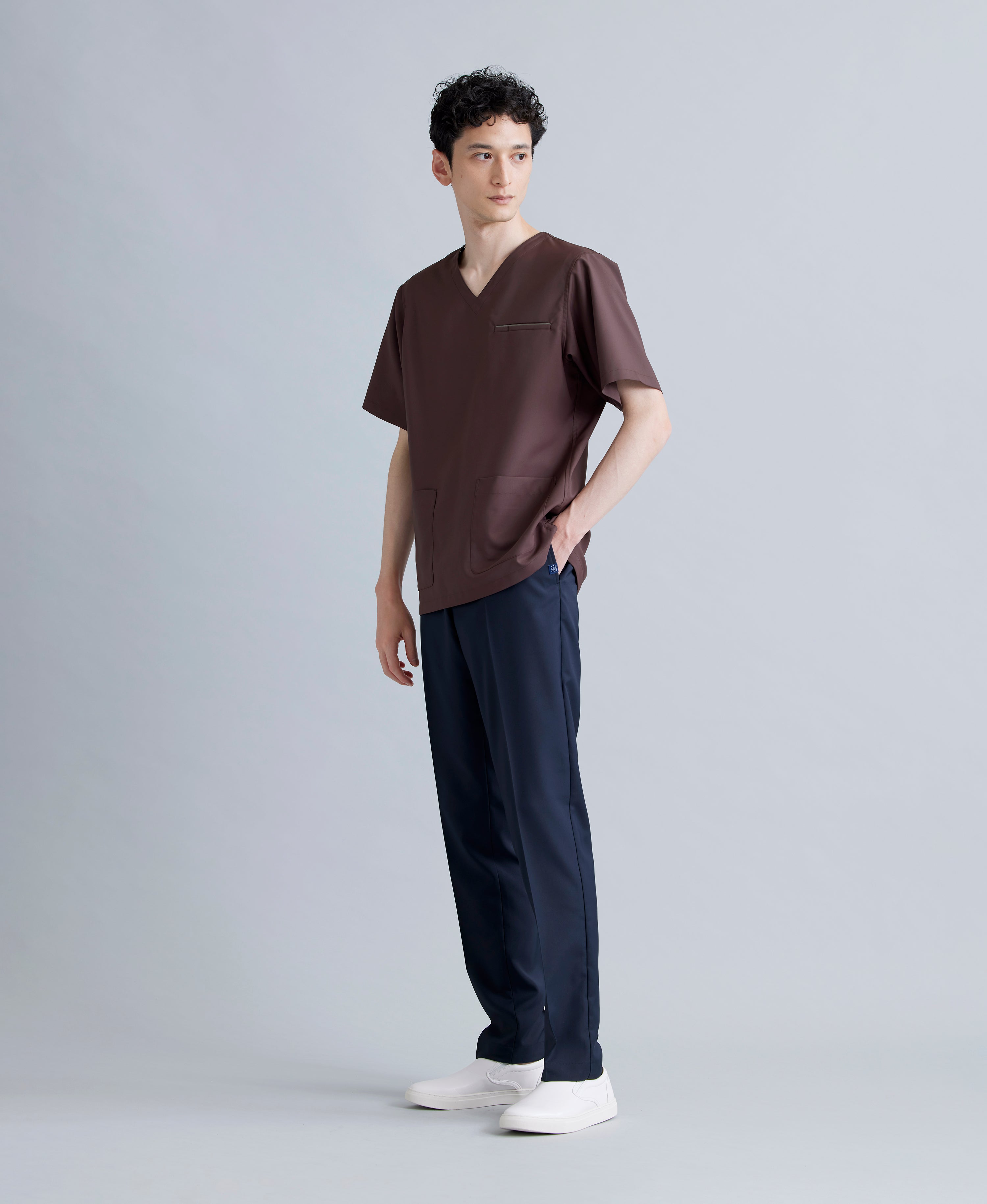 メンズ New ベーシック スクラブシャツ