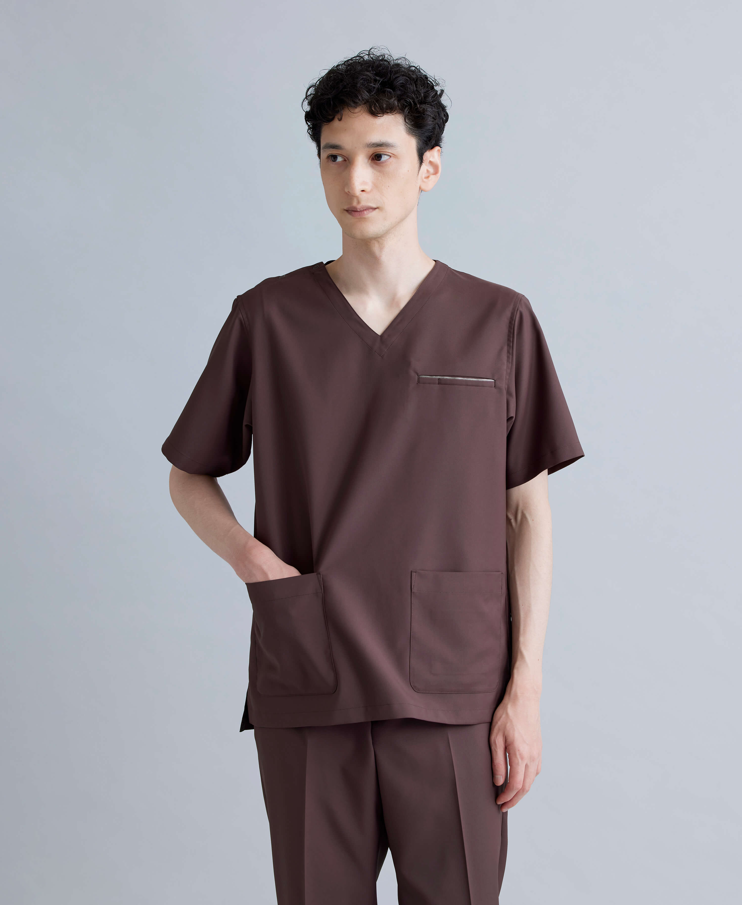 メンズ New ベーシック スクラブシャツ