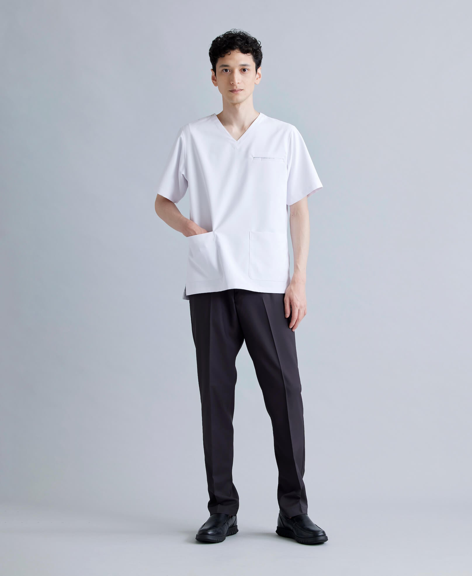 メンズ New ベーシック スクラブシャツ